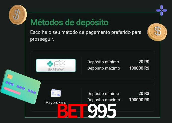 O cassino Bet995 oferece uma grande variedade de métodos de pagamento